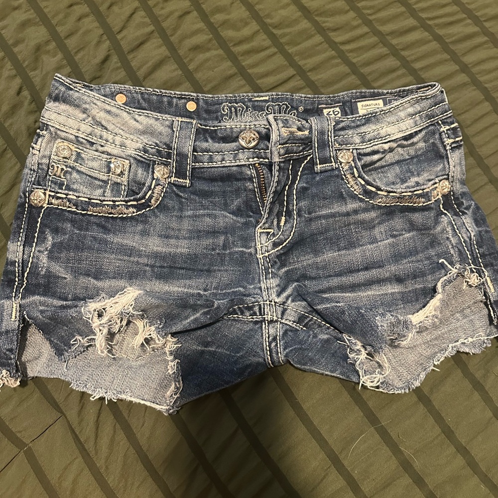Miss Me Embellished Micro Shorts